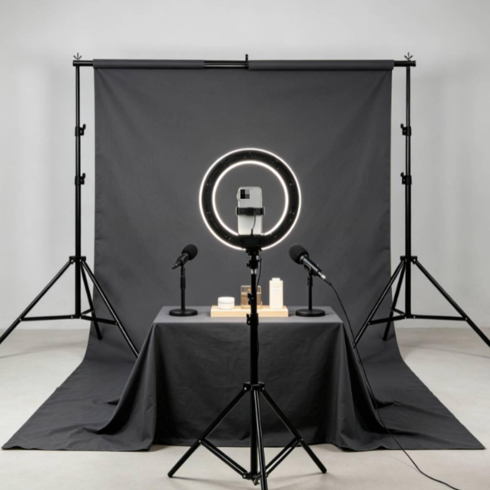 Photography Studio Lighting Set Up - Sturdy Photography Backdrop Stand with Detachable