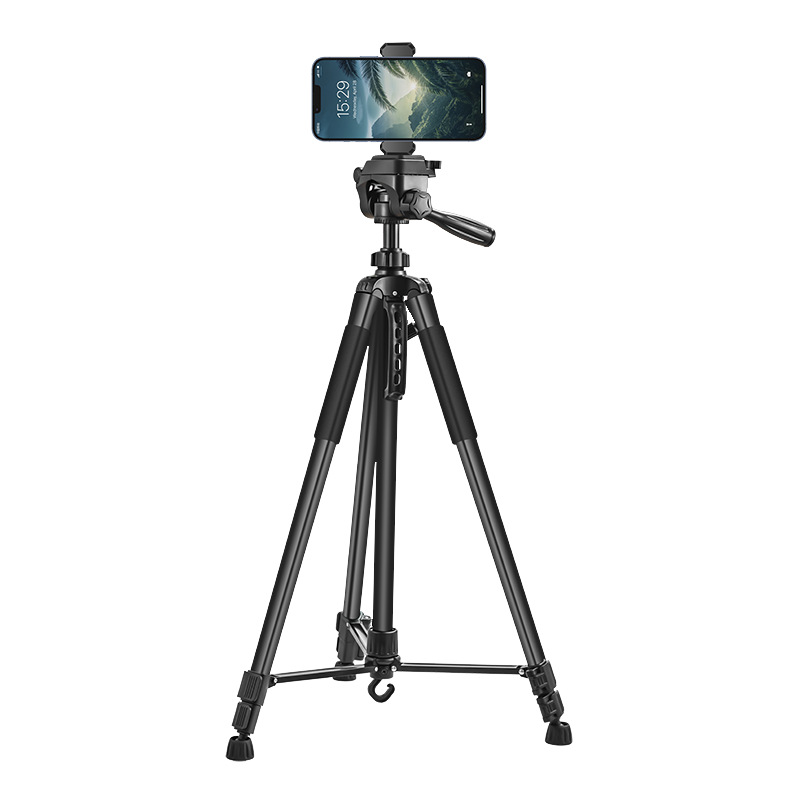 Photography Lighting Position - 1.4m Phone Camera Tripod Single-position Three-position