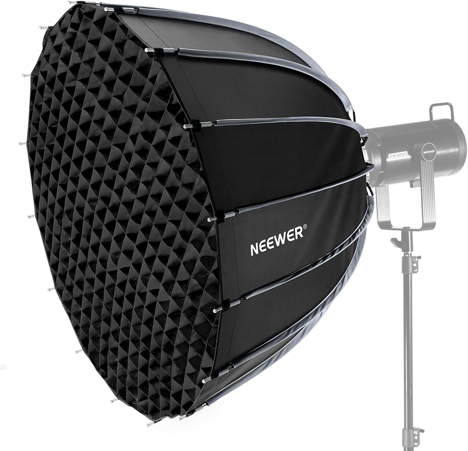 Photography Umbrella Lighting Kit - Parabolic Softbox with Bowens Mount, 35.4-Inch