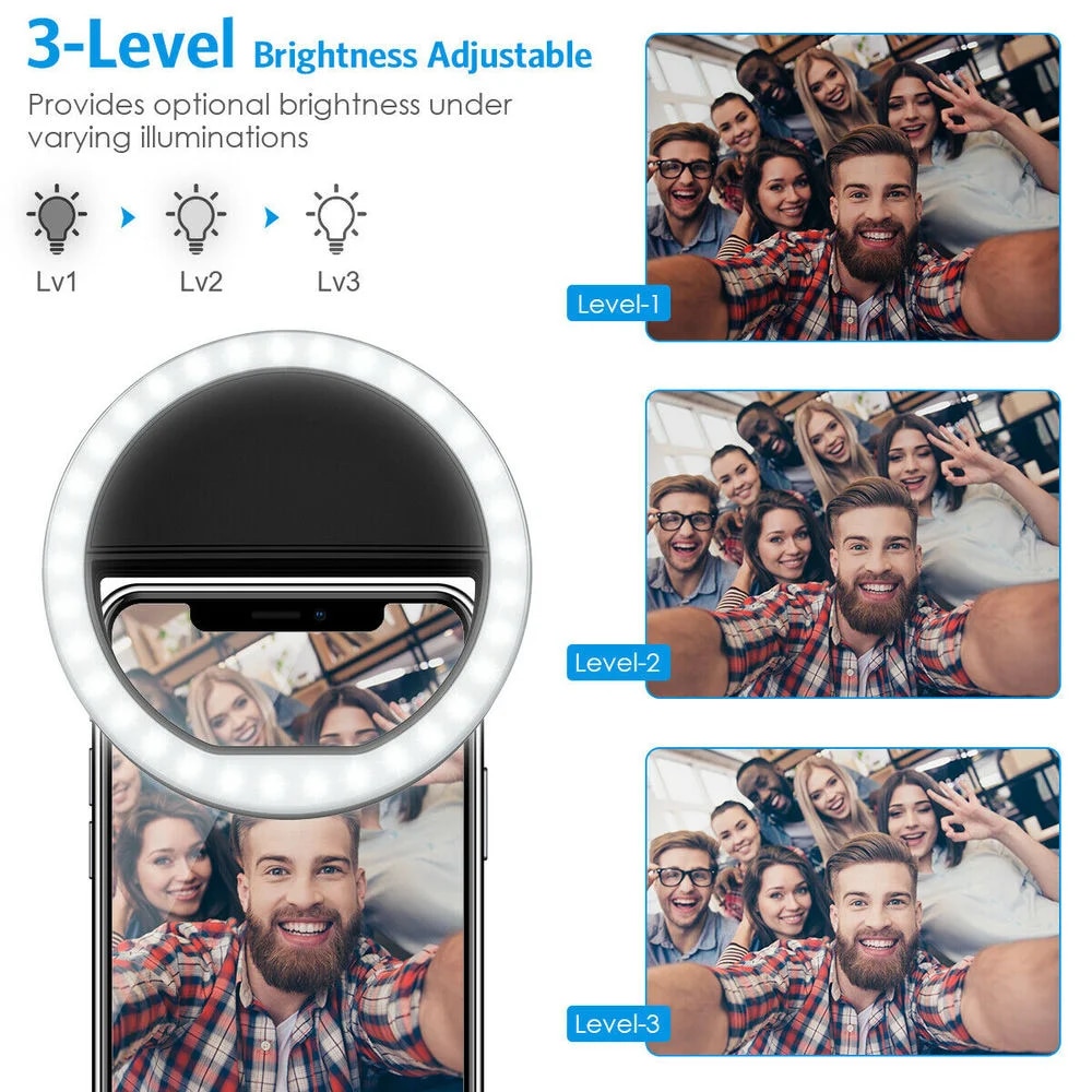 USB Rechargeable LED Selfie Ri - Photography Lighting Game ulasan dan harga
