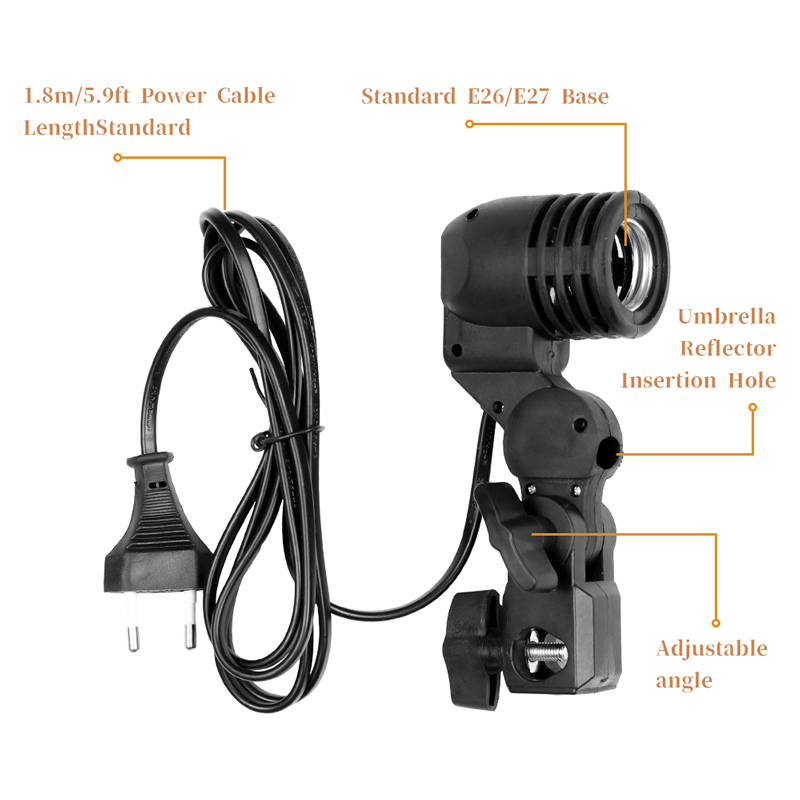 1.8m Cable Cord Light Bulb Sta - Photography Umbrella Lighting Kit ulasan dan harga