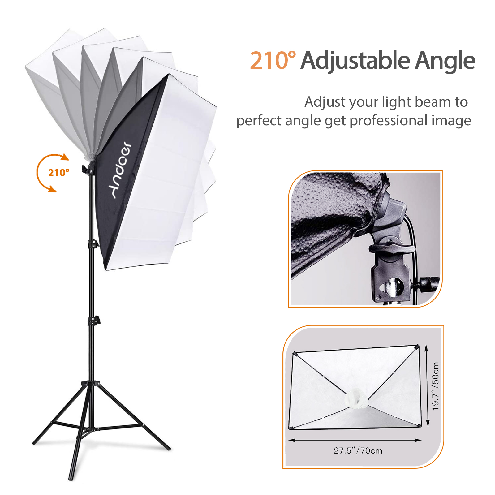 Andoer Studio Photography Ligh - Photography Umbrella Lighting Kit ulasan dan harga