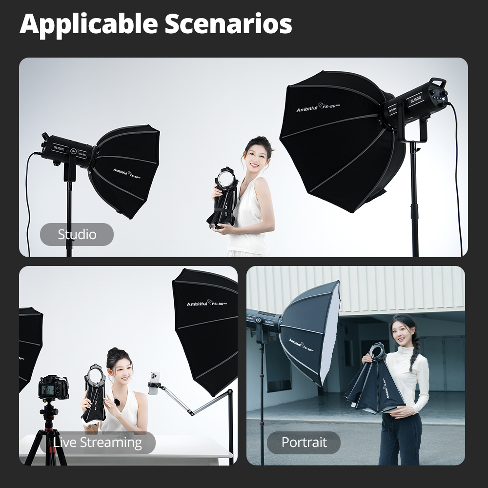 Ambitful FS80PRO Fast Setup Bo - Photography Studio Lighting Set Up ulasan dan harga