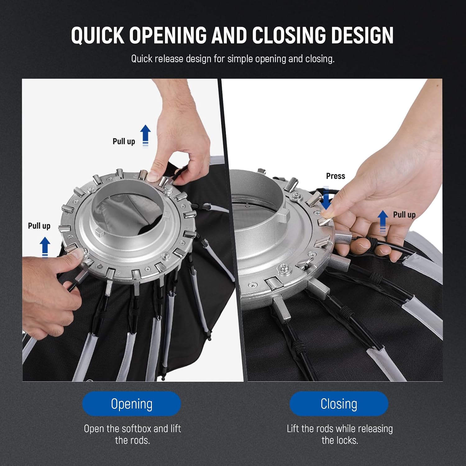Parabolic Softbox with Bowens  - Photography Umbrella Lighting Kit ulasan dan harga