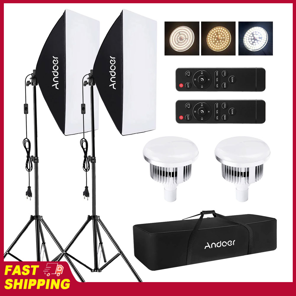 Andoer Softbox Lighting Set St - Photography Umbrella Lighting Kit ulasan dan harga