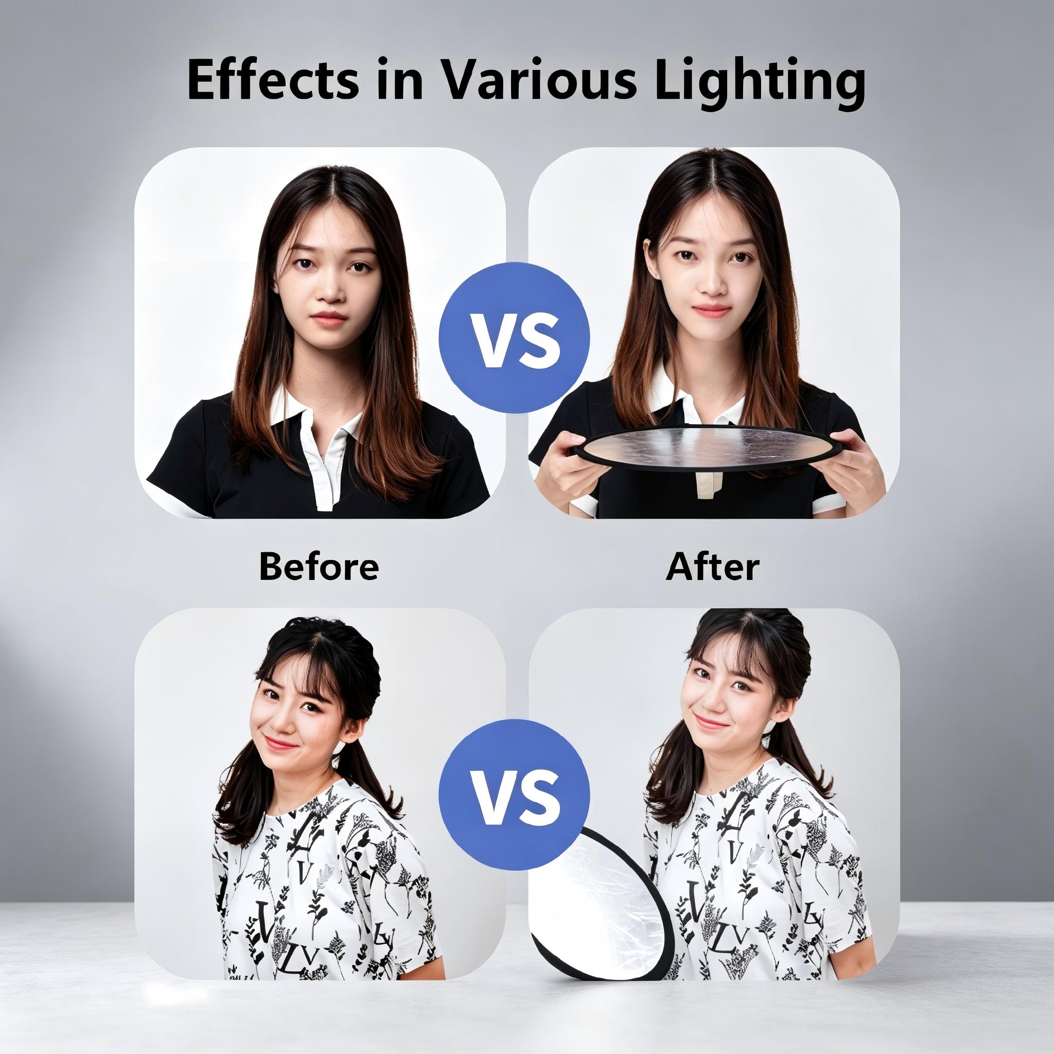 Photography Reflector 2 In 1 L - Photography Lighting Kit Portable ulasan dan harga